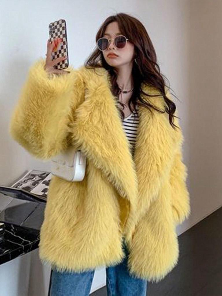 Women's Winter Lambswool Thick Cardigan Coat - New Fur Series