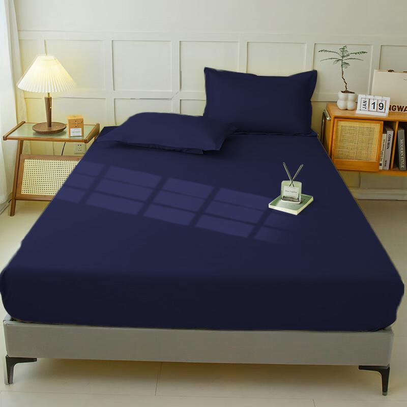 Waterproof Fitted Sheet Bedding Cover Bed Cloth Solid Color Mattress ,Soft Breathable Noiseless Bed Cover Deep Pocket Large Size