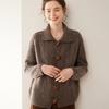 Women's Cashmere Knit Cardigan: Long Sleeve, Loose Fit, Thick, Stylish, Versatile, Soft, Skin-Friendly for Autumn and Winter