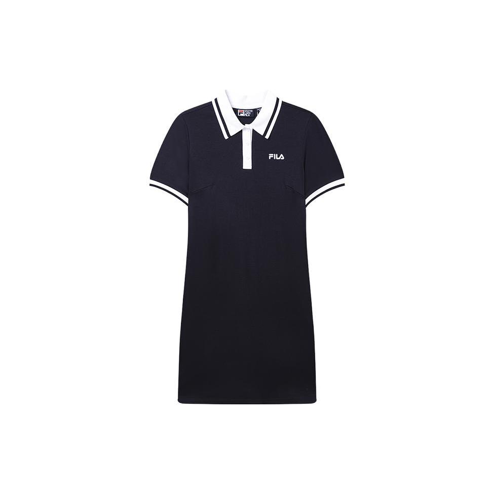 New FILA ORIGINALE Short Sleeved Dress Women's Legend Blue F11W329302FNV