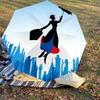 1PC Mary Poppins Flying Umbrella-8-Rib Reinforced, Automatic Open, Lightweight & Durable, Cute Fashion Accessory for Outdoor-K1328