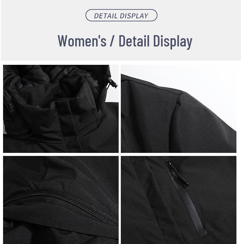 Men's Graphene Thermal Hooded Jacket - Winter Windproof, Thickened Workwear, Mountaineering Style, Trendy Couple Design