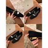 Retro Small Square Head Low Heel Black Temperament Light Mouth Single Shoes Women's Spring 2025 New Skirt Mary Jane Shoes