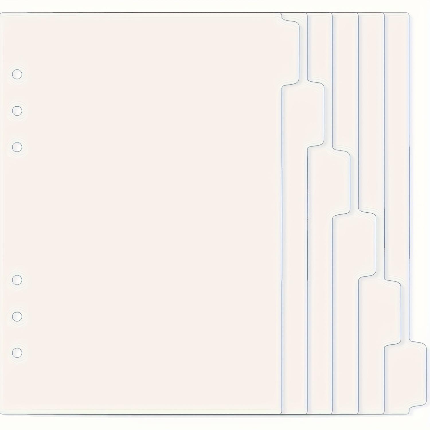 6 шт Разделители для папки А5 Вкладыши для планера 6 вкладок Прозрачные акриловые индексные разделители Сменные протекторы страниц для блокнота с 6 кольцами A5 1140₽