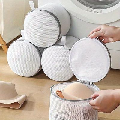 White Lingerie Laundry Bag with Zipper, Honeycomb Mesh Bra Washing Bag - Effectively Filters Impurities, Bras, Underwear, Socks, Stockings