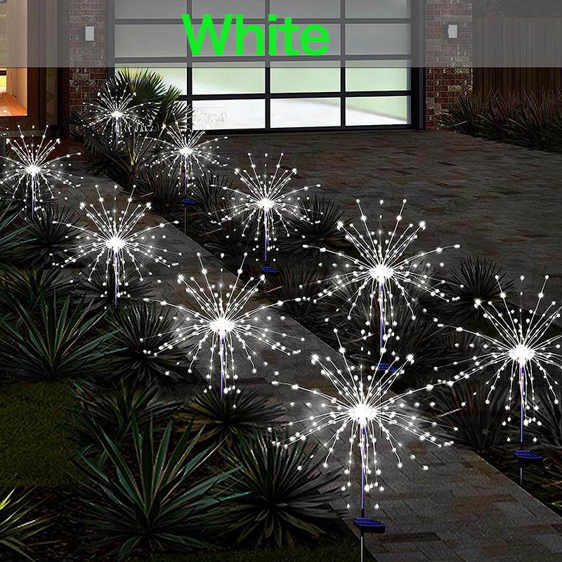 1 Pack Solar Fireworks Lights Outdoor,Holiday Lighting Firework Lights For Garden Patio,Halloween,Christmas,Wedding,Wall Decor
