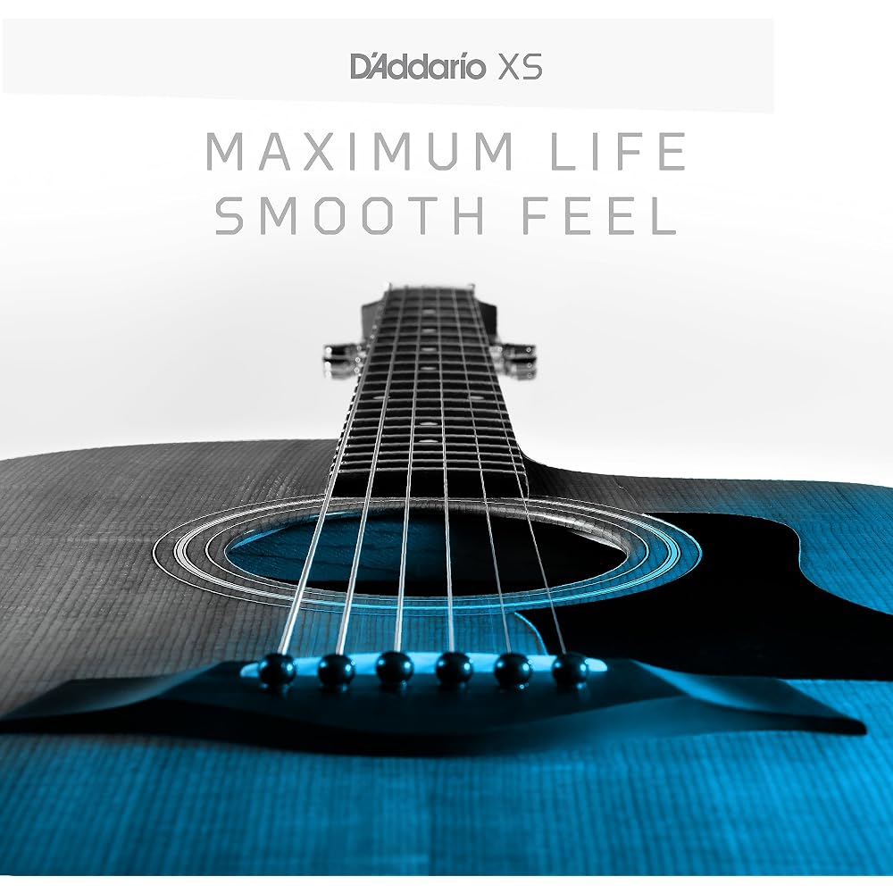 D'Addario Daddario Acoustic Guitar Strings XS Coated Strings Phosphor Bronze Medium .013-.056 XSA...