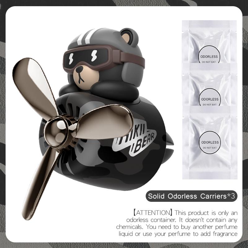 No Perfume DIY Fragrance Diffuser Rotate Propeller Cute Fun Duck Pilot Car Ornaments Vent Plane Accsesories Interior Decorations