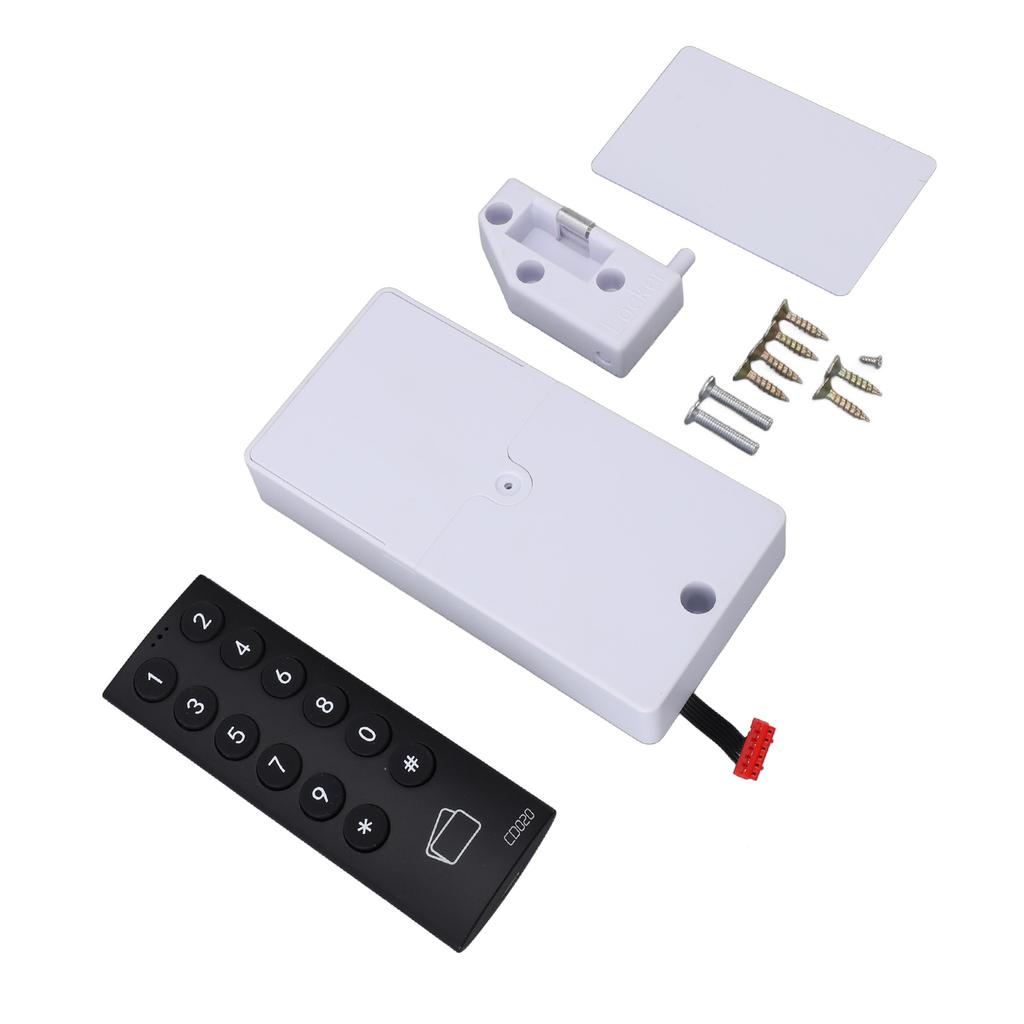 Skåplås Lösenordslås Smart Känslig Pekknappsats Elektroniskt Lådlås med Kort för Skåp Garderob Arkivskåp