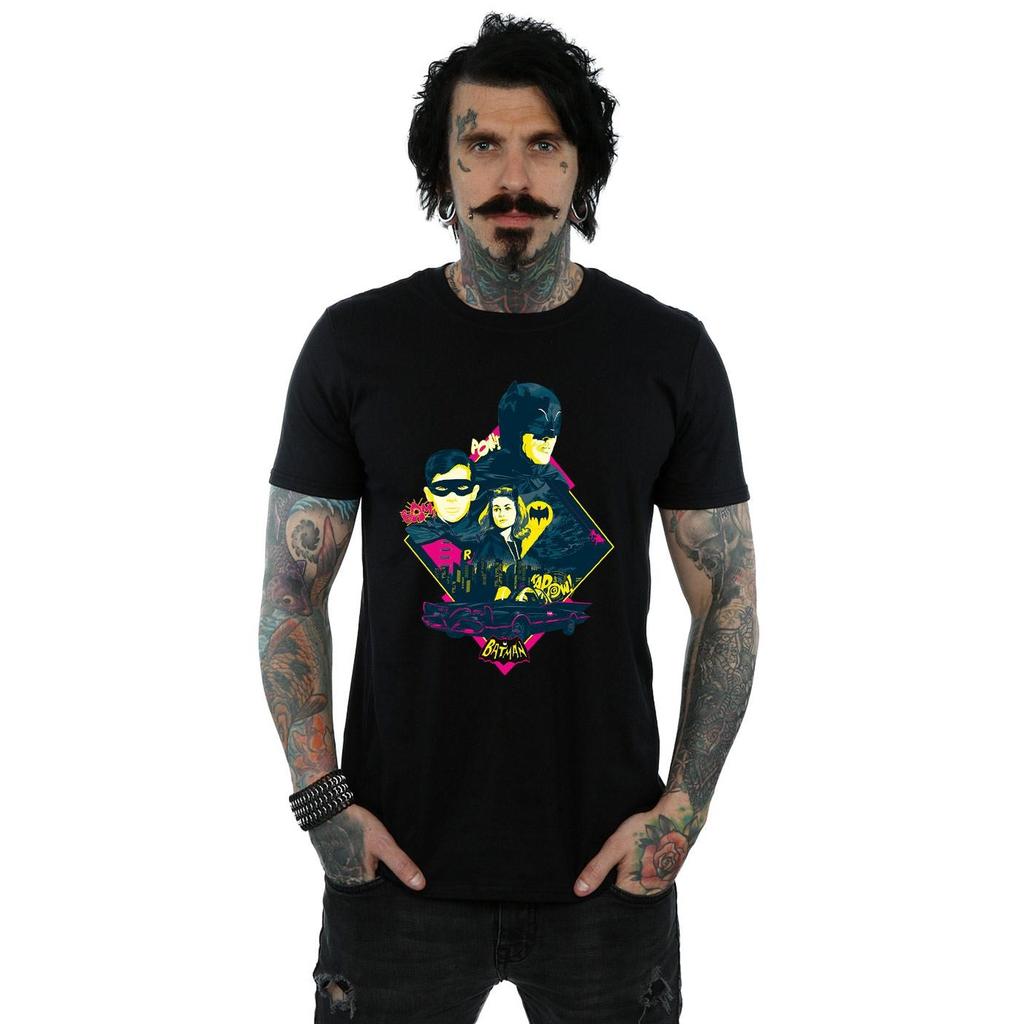 DC Comics Herren-T-Shirt mit Pop-Art-Charakter der Batman-TV-Serie
