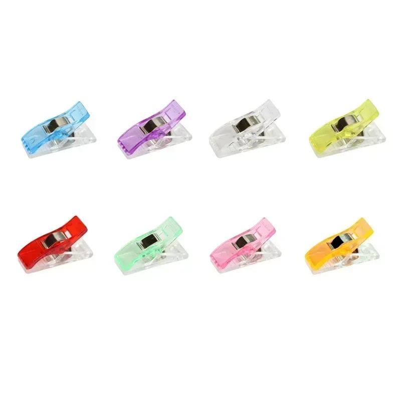 Multipurpose Sewing Clips Colorful Clips Plastic Craft Crocheting Knitting Safety Clips Assorted Color Binding Paper