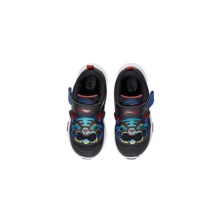 Li Ning Kids Tiger Power Shock Absorbing Casual Shoes Kids Casual Shoes Black Red YKNS002-3