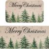 Christmas Velvet Non-Slip Water-Absorbent Floor Mat Set - Easy Clean, Dirt Resistant, Decorative Kitchen Rugs.