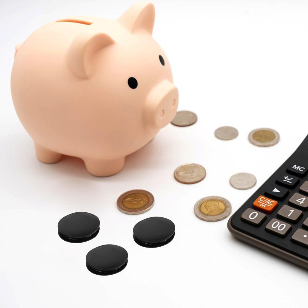 20Pcs Black Round Rubber Plug for Piggy Bank Bottom Hole Cover Saving Box Stopper Coin Jar Closure Secure Money Storage Solution