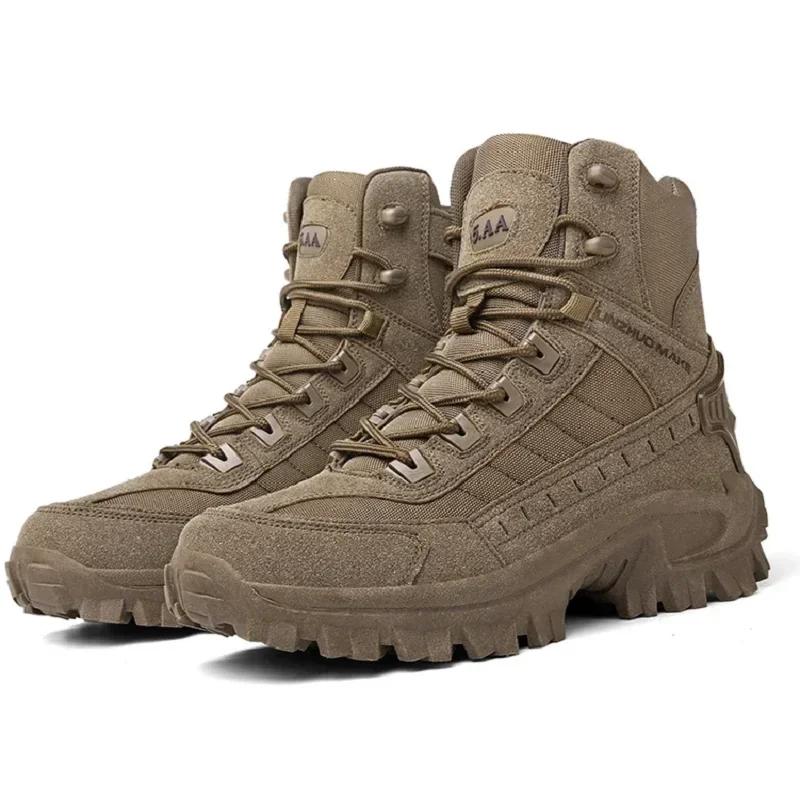 Men Shoes Boots Mens Men's Desert Waterproof  Ankle Men Outdoor Boots Sport Boots Work Safety Shoes Climbing Hiking Shoes Male