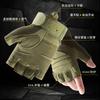 Half finger tactical gloves men's outdoor mountaineering protection sports training non-slip wear-resistant shock-absorbing breathable riding gloves