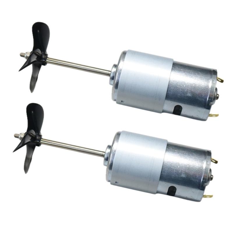 12V Motors with Double 60mm Forward and Reverse Propellers for Flexible Boats Control High Speed Steel Low Energy Consumption 1