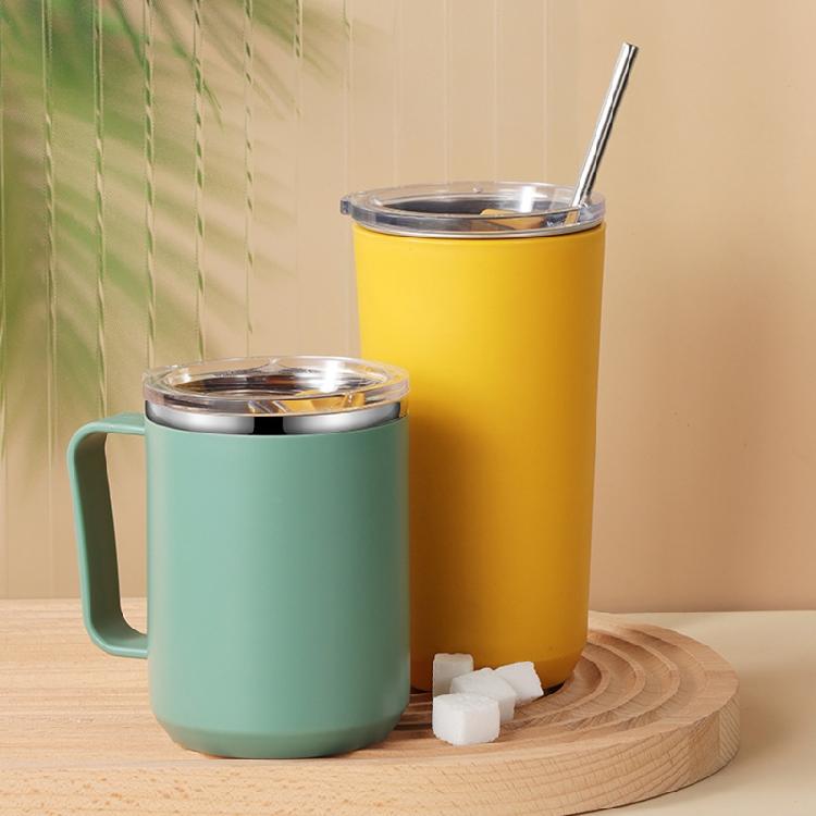 Insulated Coffee Mug With Handle Stainless Steel Coffee Mug Double Wall Vacuum Water Cup For Home Office Milk Cup