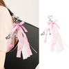 Cute Bag Charm Pendant Keyring Bowknot Heart Braided Rope Keychain Bag Charm for Backpack Purse Handbag Decoration