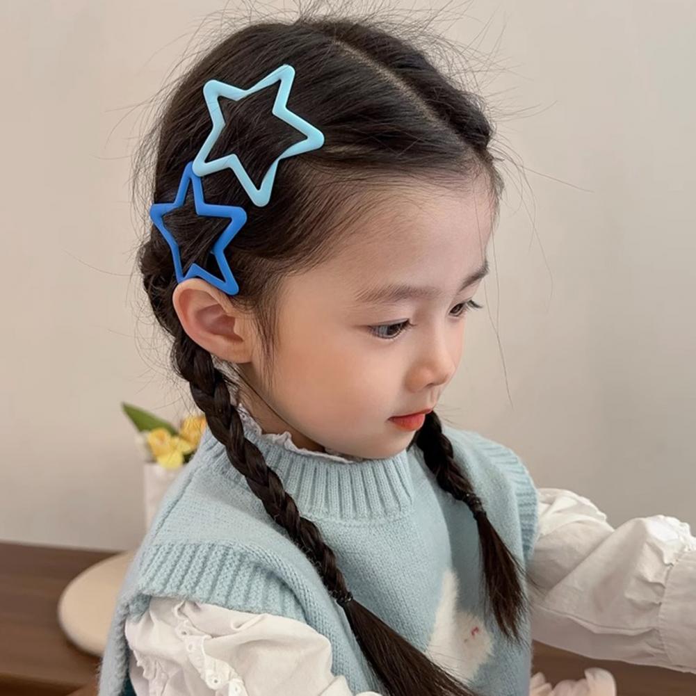 3Pcs Children'S Pentagram Broken Hair Clip, Girls' Hair Without Injury Side Bangs Clip, Versatile Headpiece Hair Clip On The Back Of The Head
