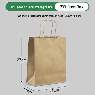 Verdickte Kraftpapier-Mitnahmetaschen
