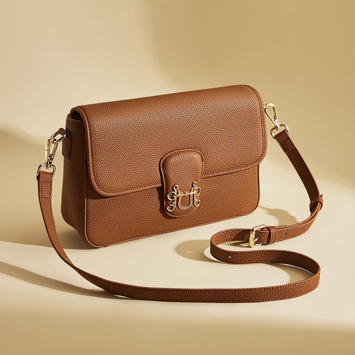 

Женская сумка-тоут через плечо и кроссбоди из коровьей кожи Golden Fox большой вместимости красный/коричневый