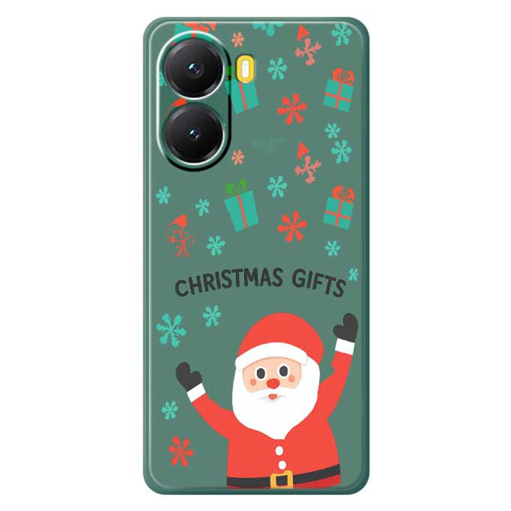 For Xiaomi Redmi Turbo 4 5G/Poco X7 Pro 5G Case Christmas Gifts Pattern Printing Straight Edge TPU Phone Back Cover