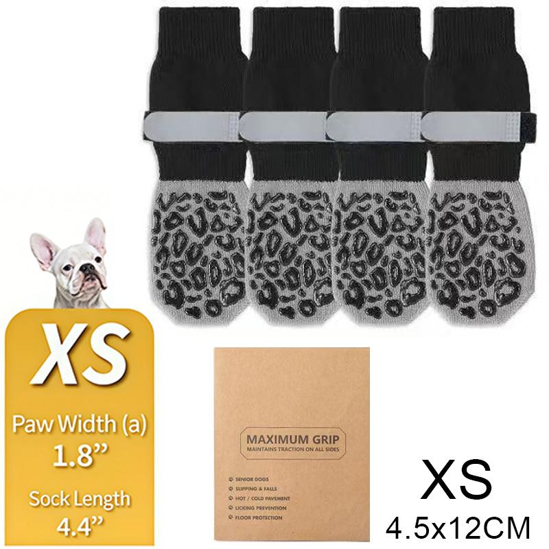 

Outdoor Non Slip Dog Socks 2Pairs Grippers Soft Comfortable Prevent Licking Paws Senior Dogs Hardwood Carpet Floor Anti-Scratch