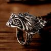 Vintage Viking Wolf Rings For Men Fashion Silver Color Stainless Steel Animal Punk Biker Ring Nordic Totem Amulet Jewelry