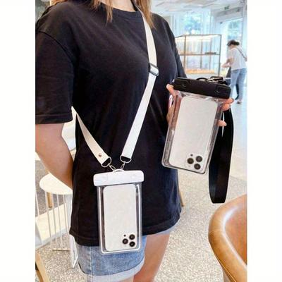 Waterproof Phone Case Cell Phone Waterproof Bag Crossbody Lanyard Universal Touch Screen Swim Dive Protective Cover Sports Bag School Supplies