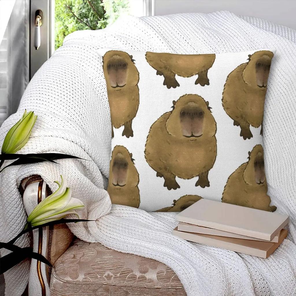 Gort The Famous Capybara Pillowcase Soft Polyester Cushion Cover Decorative Cute Animal Pillow Case Cover Bed Square X