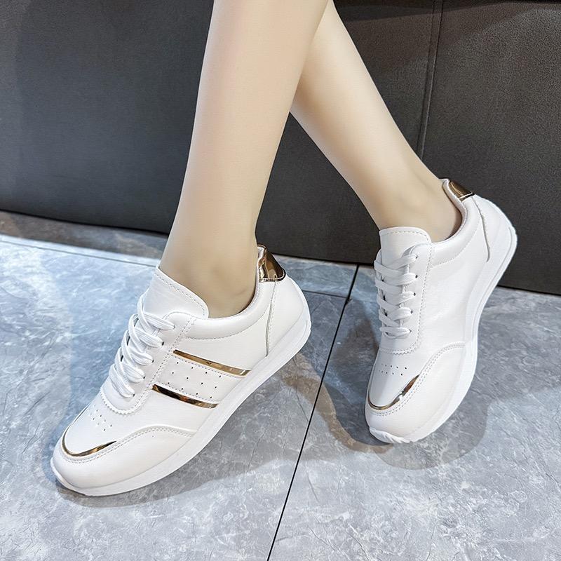 Kadın Spor Ayakkabıları Moda Deri Günlük Ayakkabılar Açık Hava Hafif Yürüyüş Ayakkabıları Kadınlar İçin Nefes Alabilen Vulkanize Ayakkabılar Zapatillas Mujer
