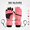Winter Ski Gloves for Men and Women, Water-proof, Windproof and Warm, Thickened Non-slip Touch Screen Riding Gloves