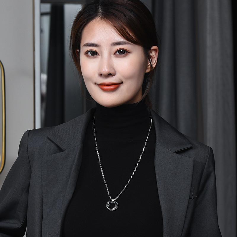 Trendy Titanium Steel Necklace For Men And Women With Minimalist Geometric Design Ideal For Casual Wear And Gifts