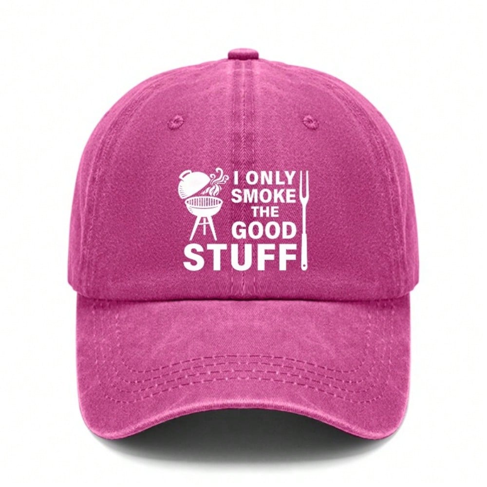 Grill Master Baseball Cap - I Only Smoke The Good Stuff Print Adjustable Unisex Polyester Casual Outdoor Sports Hat For Bbq Lovers Dads Gift