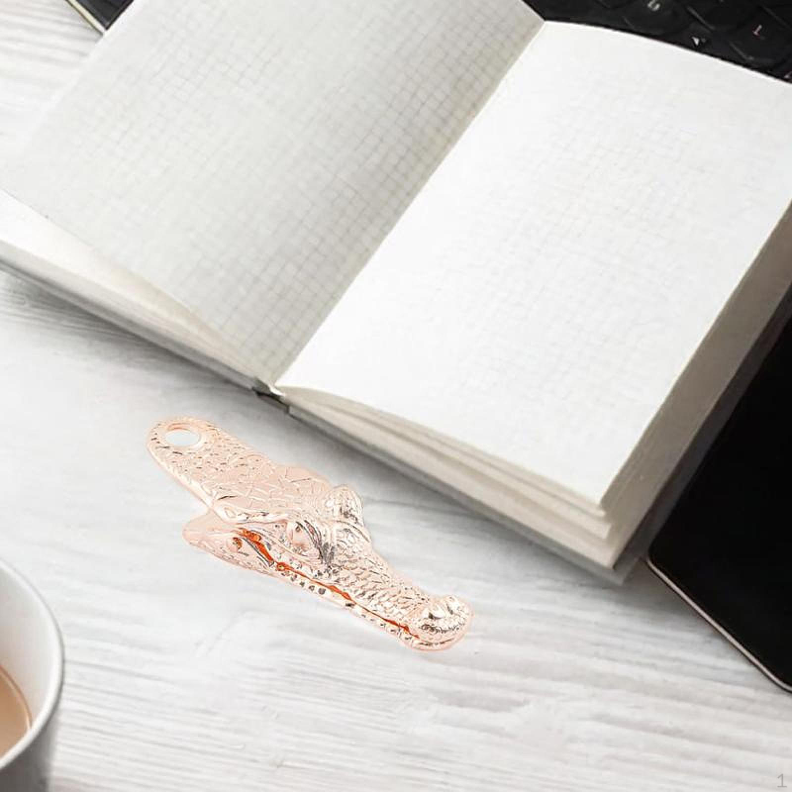 

Органайзер для бумажных зажимов в виде крокодила для офиса и дома розового золота