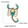 Retro Scorpion Insect Brooch with Alloy and Inlaid Diamonds - European and American Creative Fashion