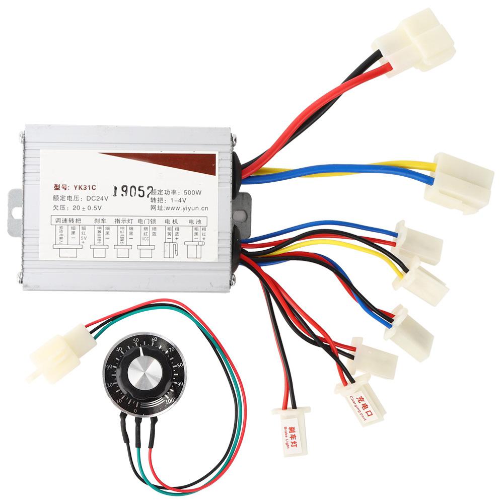 Contrôleur de Moteur Bouton Interrupteur Vitesse Fixe Rotatif Remplacement pour Vélo Électrique Trottinette 24V500W