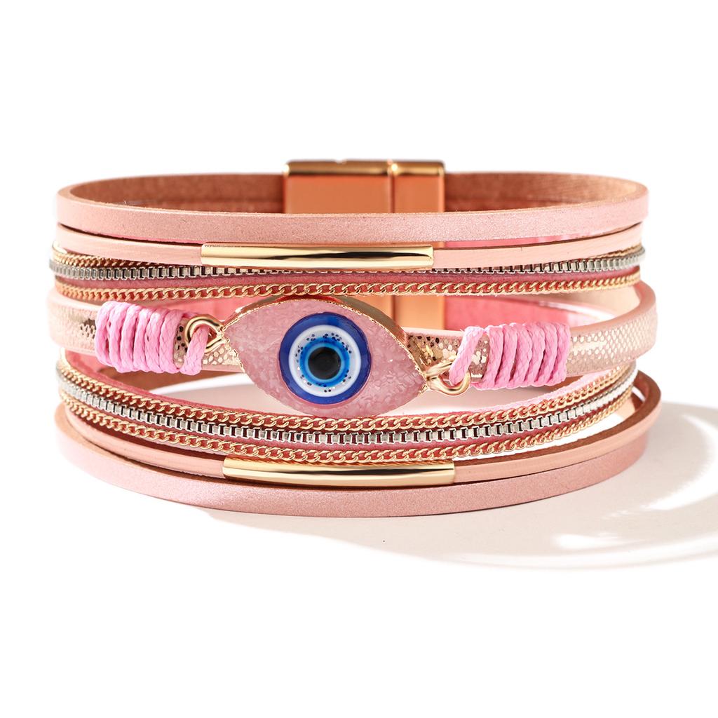 JMXD-Bohemian Bracelet Devil's Eye Diamond Leather Bracelet