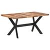 Dining Table 160x80x75 cm Solid Wood Honey Colored