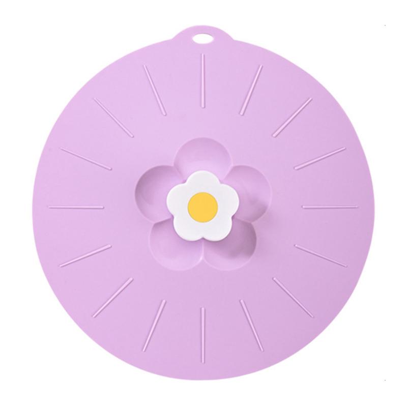 20*20cm Cute Flower Silicone Fresh-keeping Lid Kitchen Round Bowl Lid (No FDA Certificate, BPA Free)