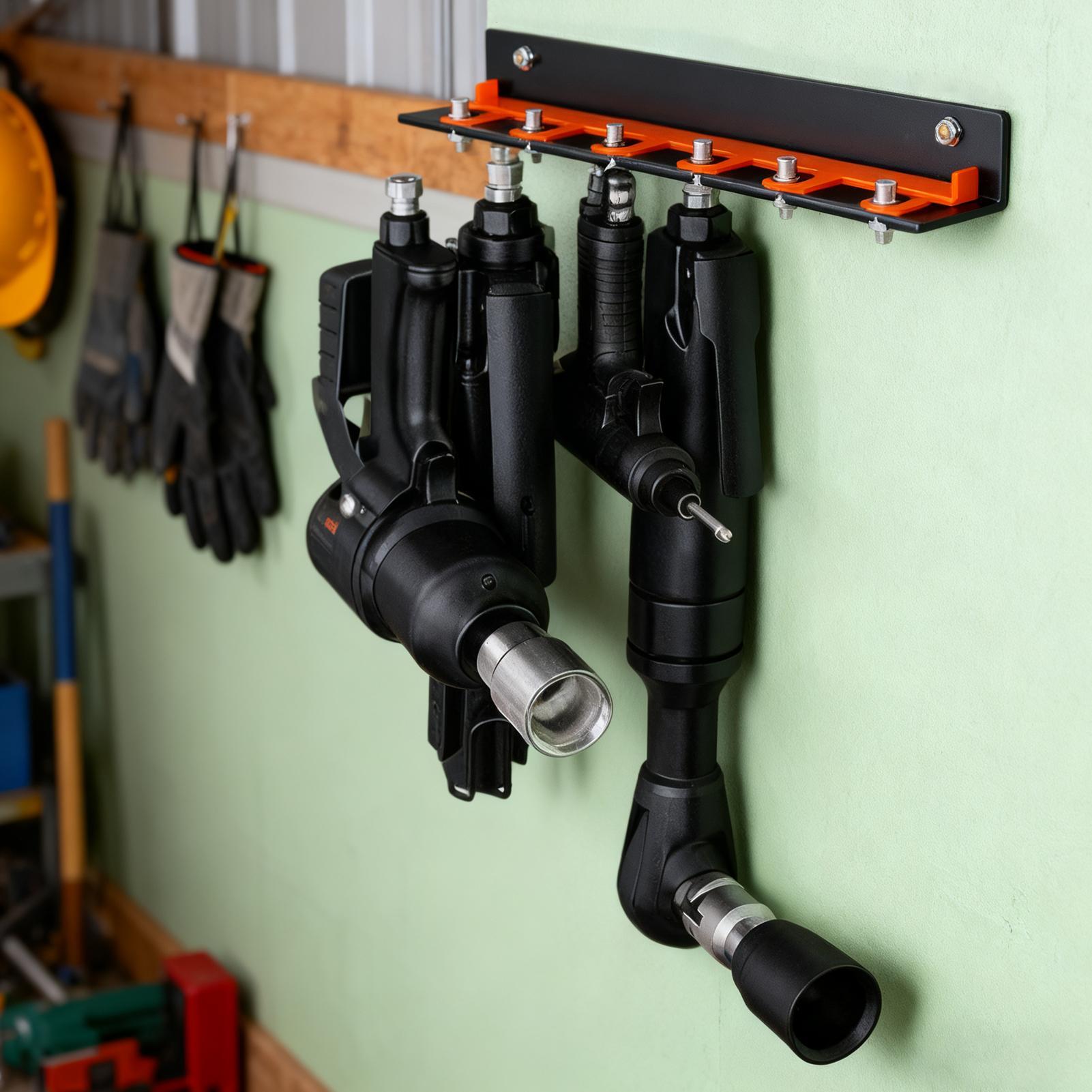 

Power Tool Holder 5-Slot Wall Drill Grinder Station Pneumatic Tool Rack For Electric Gadgets Drill Screwdriver Grinder Garage China Mainland