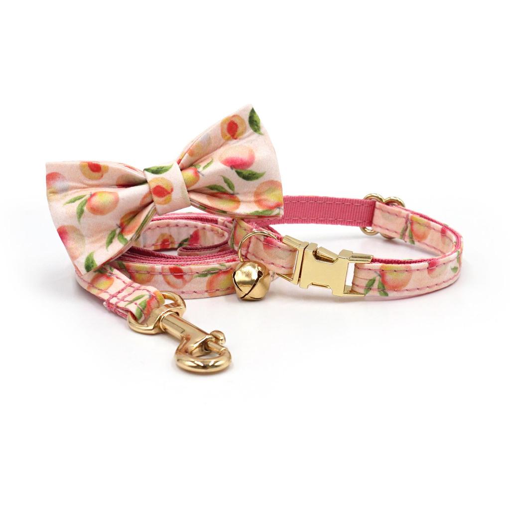 Summer Fruit Floral Cat Collar Set with Laser Engraving Option