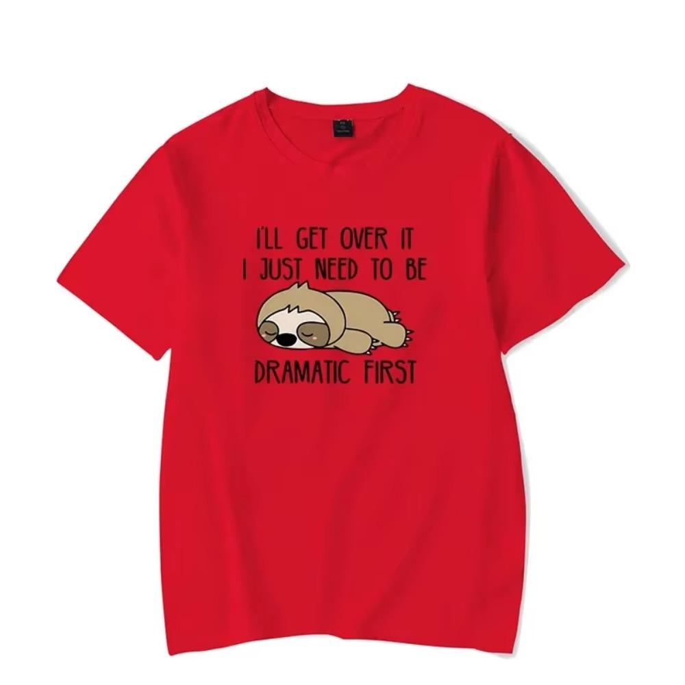 Men's T-shirt I 'll Get Over It Shirt Funny T Shirt Lazy Sloth Graphic Shirts Oversized Men Women Tshirt Men's Brand Tee Shirts