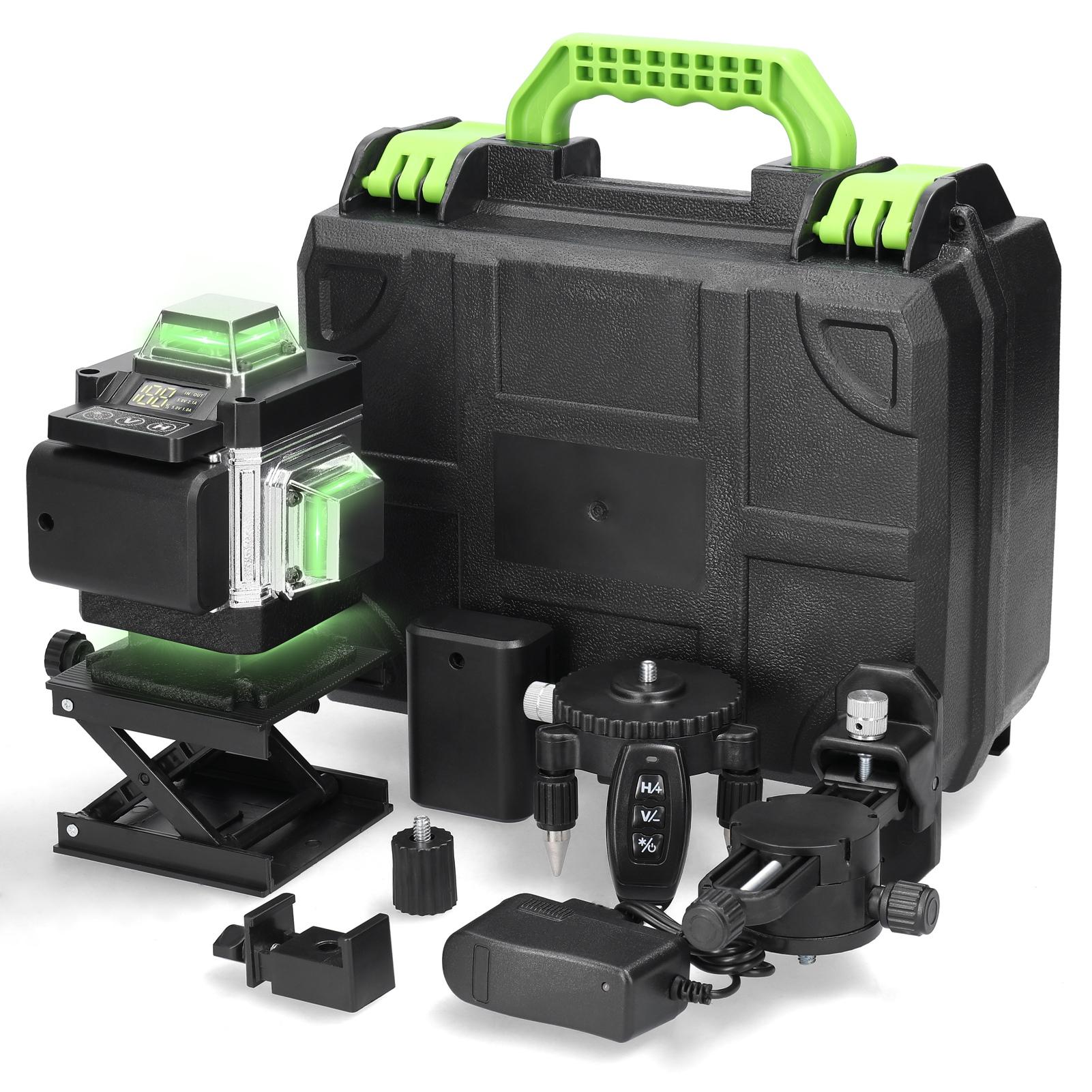 

Багатофункціональний 16-лінійний лазерний рівень 3° Самонівелююча машина Акумуляторна літієва батарея Рівень для стін Водонепроникний Набір інструментів