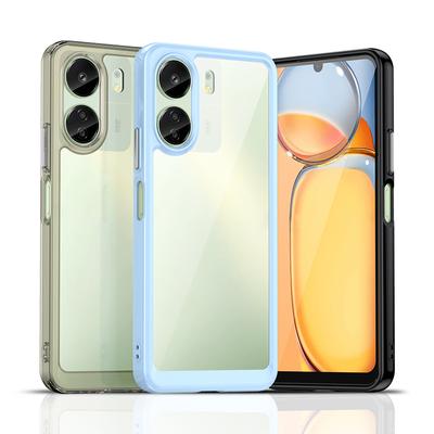 כיסוי TPU שקוף צבעוני ל-Xiaomi Redmi 13C 12C 12 5G מסגרת כיסוי מגן ל-Redmi 12 10 5G A1 A2 Plus כיסוי שקוף להגנה מלאה
