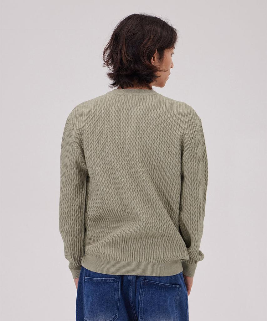 MAKEITTO Daily Viscose Henley Neck Knit_Beige