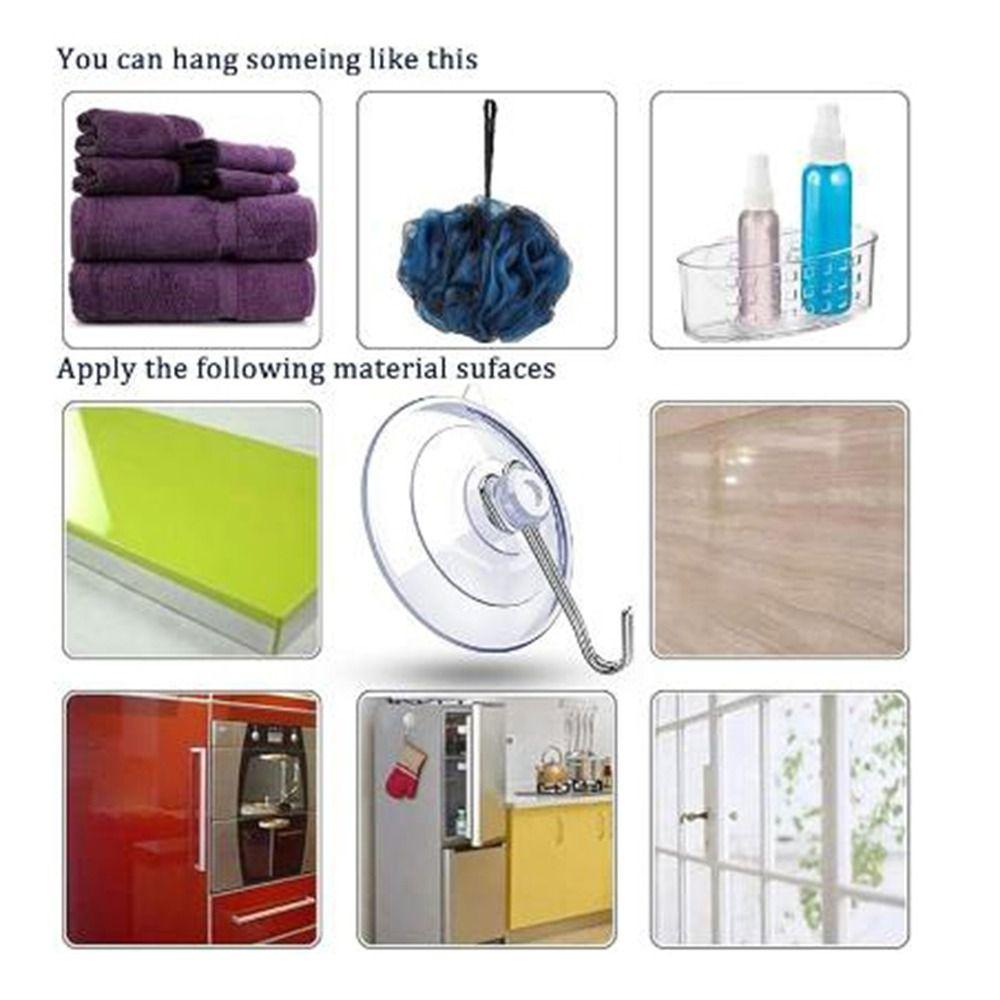 15Pcs PVC Suction Cup Hooks Transparent Wall Hook Practical Towel Hanger Bathroom