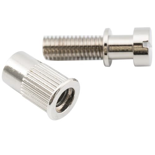 Musiclily Pro M8 Tailpiece Studs and Anchors for LP Les Paul Electric Guitars, Nickel (Set of 2)