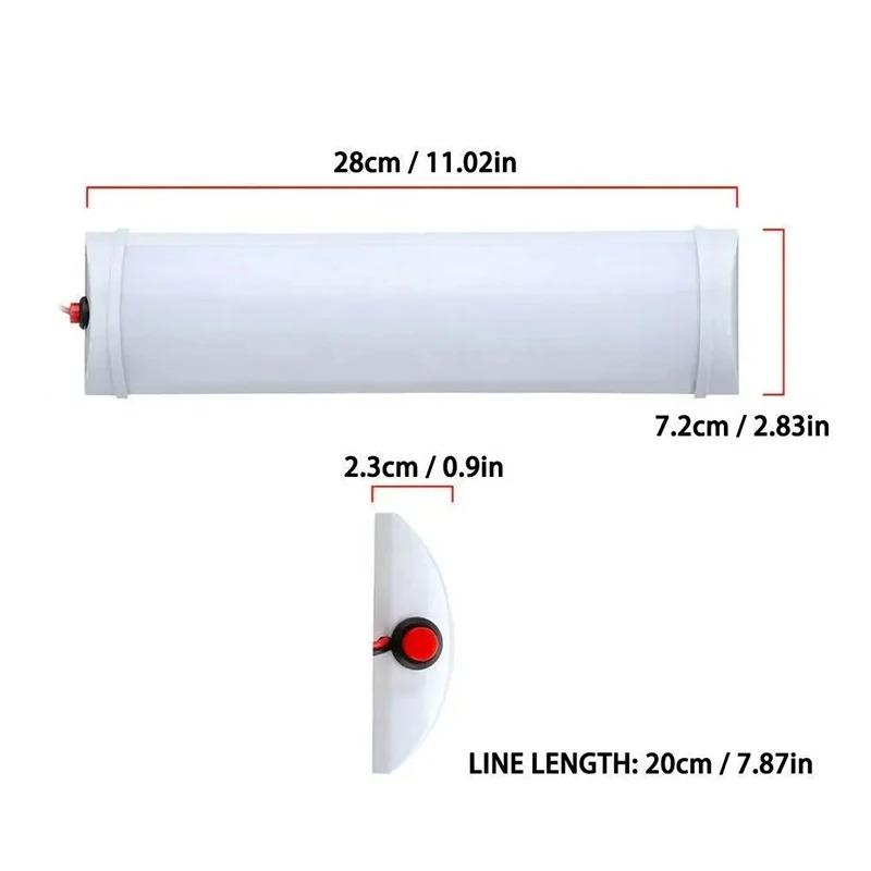 72 LED Interior Light Bar 12V-80V for Car/Van/RV/Truck - Bright White with Switch